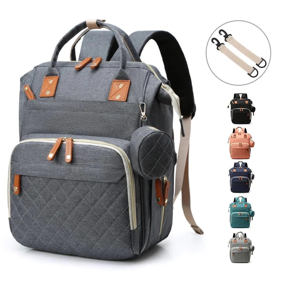 34bcb2f3-74f7-4e6d-9e54-240e9ba966cc.jpg Mochila Maternal con USB gris - Imagen 1