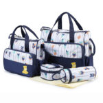 Bolso Pañalero azul jirafa