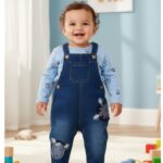 Jardinera jeans y polera de cebra
