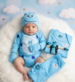 Ajuar de 5 piezas Bebé Inspiración Sulley Tematica