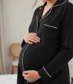 Pijama de Maternidad Camisera con Botones y Lactancia Cómodo - Imagen 6