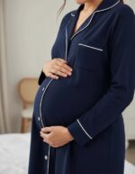 Pijama de Maternidad Camisera con Botones y Lactancia Cómodo - Imagen 5